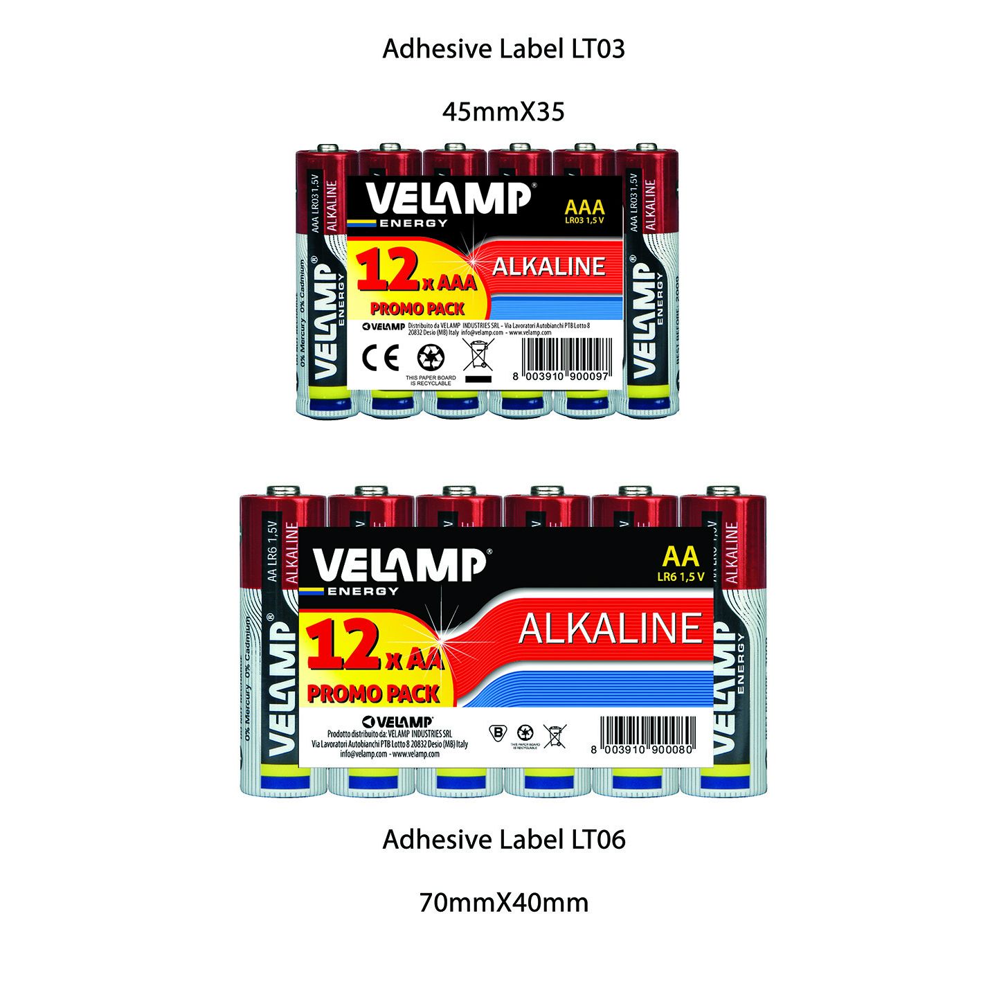 Pack de 12 piles LR03 AAA alcaline