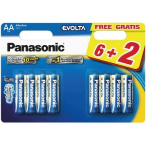 Pile Alcaline Panasonic LR6 AA EVOLTA -x6+2 - Image 2