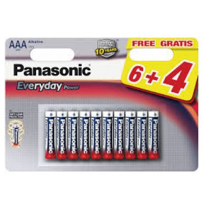 Pile Alcaline Panasonic LR03 AAA EVERYDAY POWER -x6+4 - Image 2