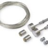 Câble acier SELV + support de fixation argenté (set de 2)