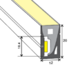 Neon flex LED 24V 9,6W/m 3000K x10m