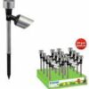 Borne LED solaire 1 LED. En plastique finition alu -SUNSPOT